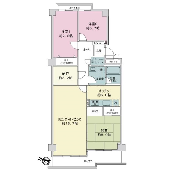 ライオンズマンション万博公園 間取図