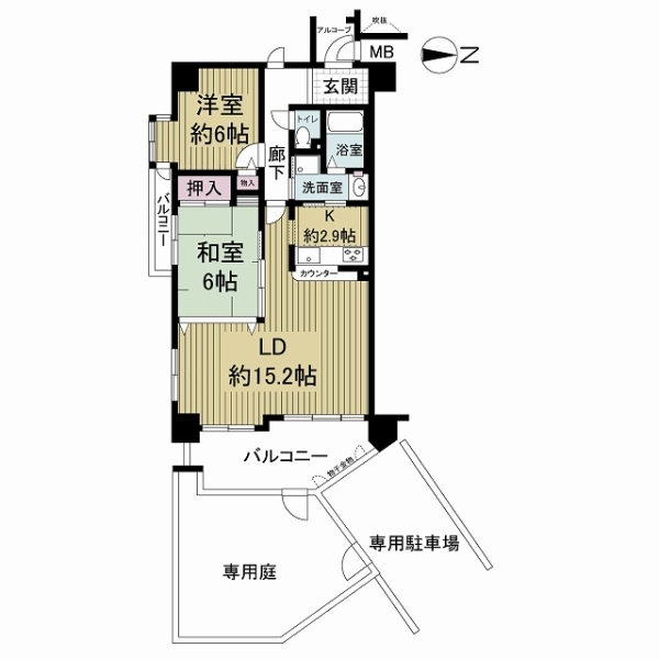 レックスマンション田辺 間取図