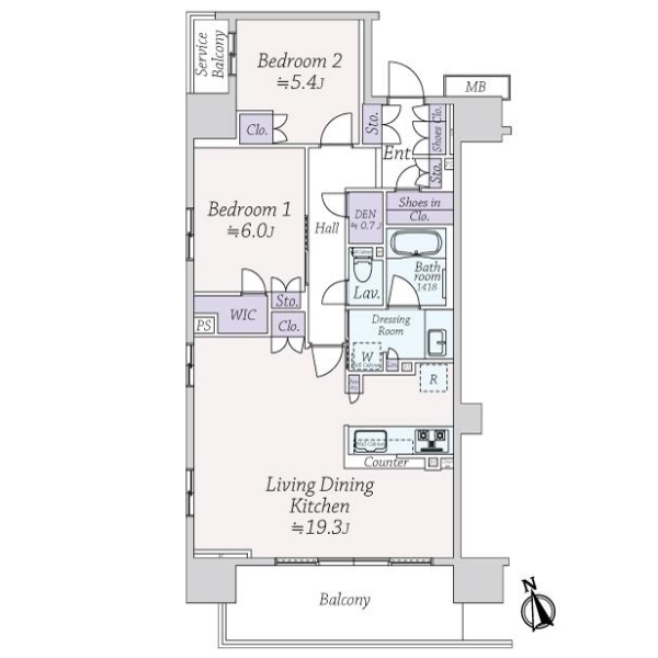 クレヴィア南砂 間取図