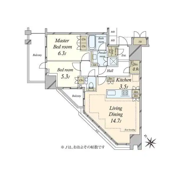 プラウドタワー渋谷 間取図