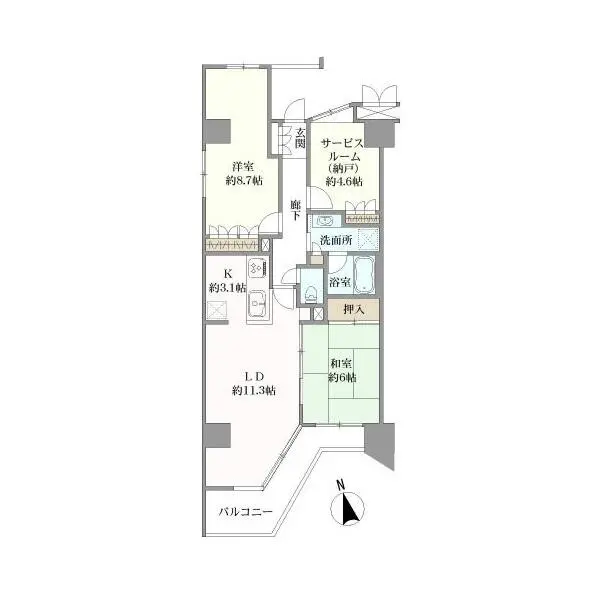 クレア武蔵小金井 間取図
