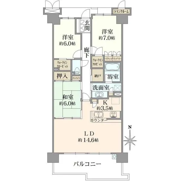 ルネ・エアズヒルIV番館 間取図