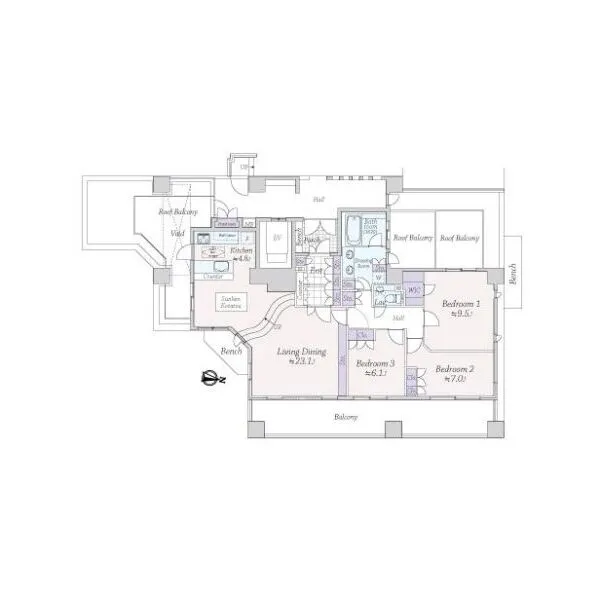 サンクタス本郷元町 間取図