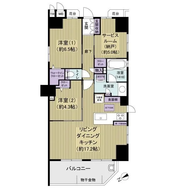 グリーンホームズ南葛西VI 間取図