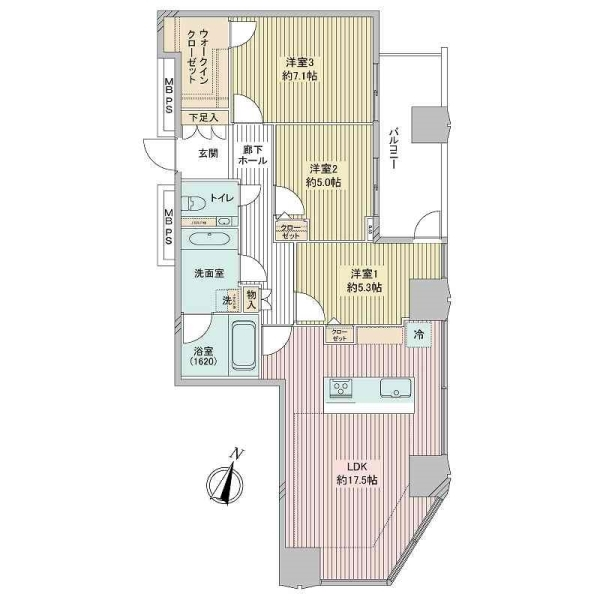 シティタワー新宿新都心 間取図