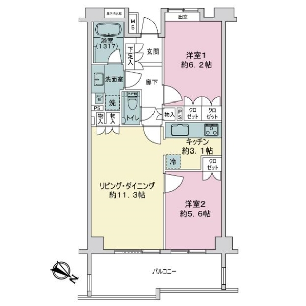 グローリオ成増アルグレッソ 間取図