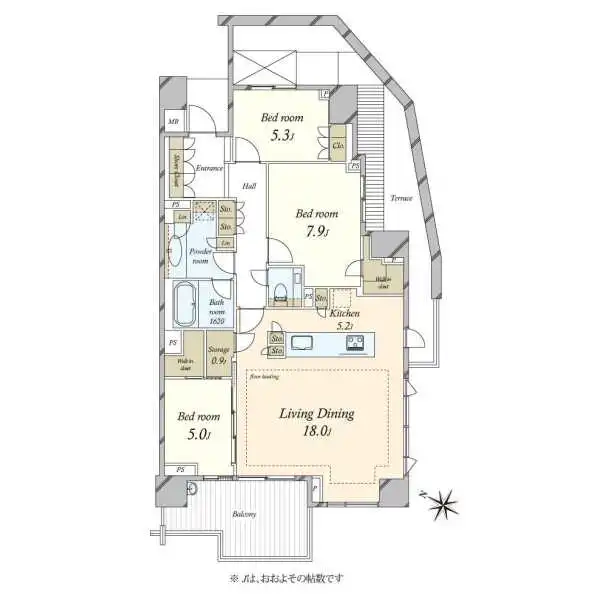 プラウド瀬田一丁目 間取図