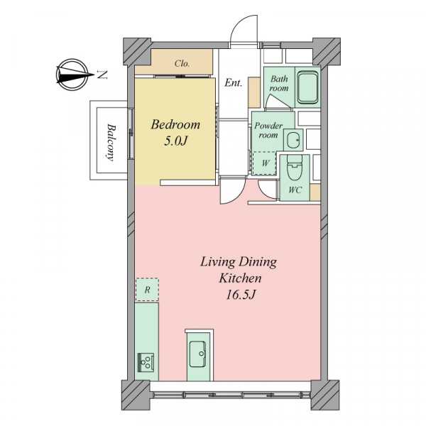 亀戸二丁目団地第８号棟 間取図