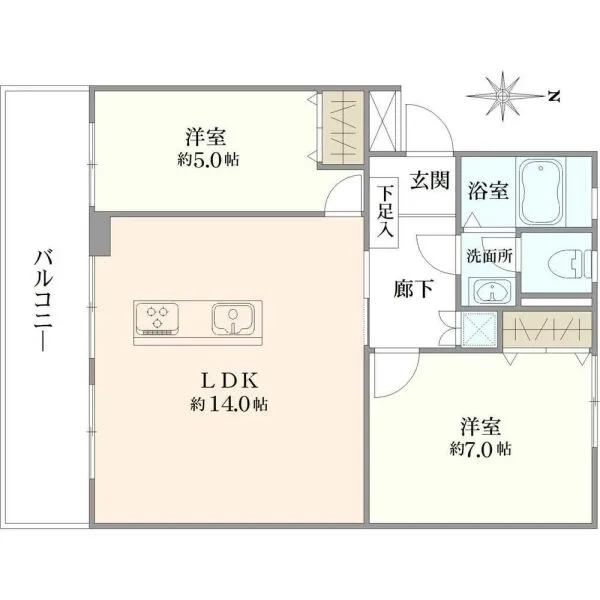 前野台住宅1号棟 間取図