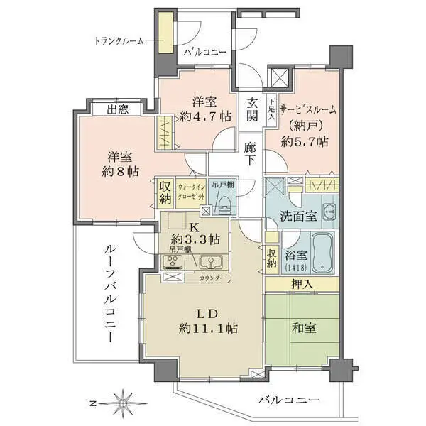 サニーコート東日暮里 間取図