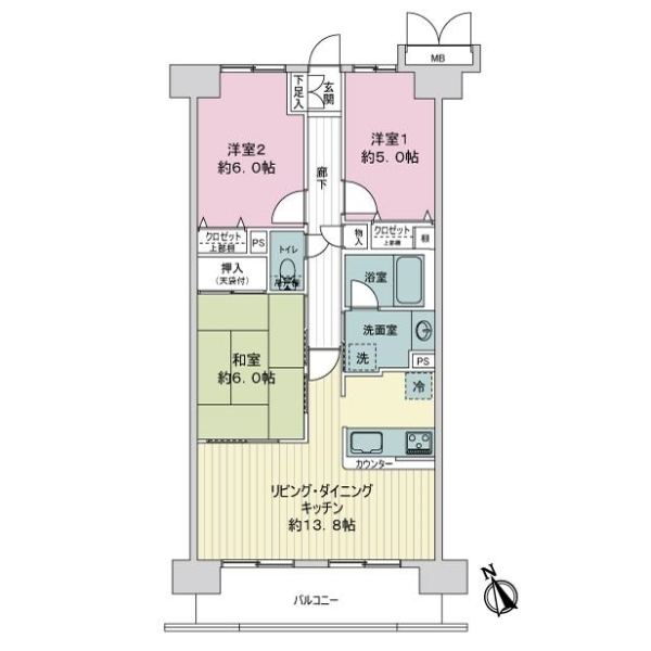 ダイアパレス・ライブシティ船橋 間取図