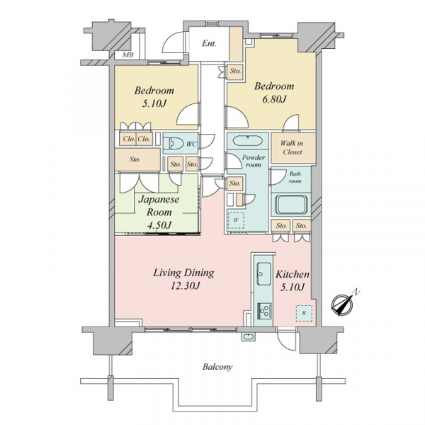 イニシア船橋ベイフォート 間取図
