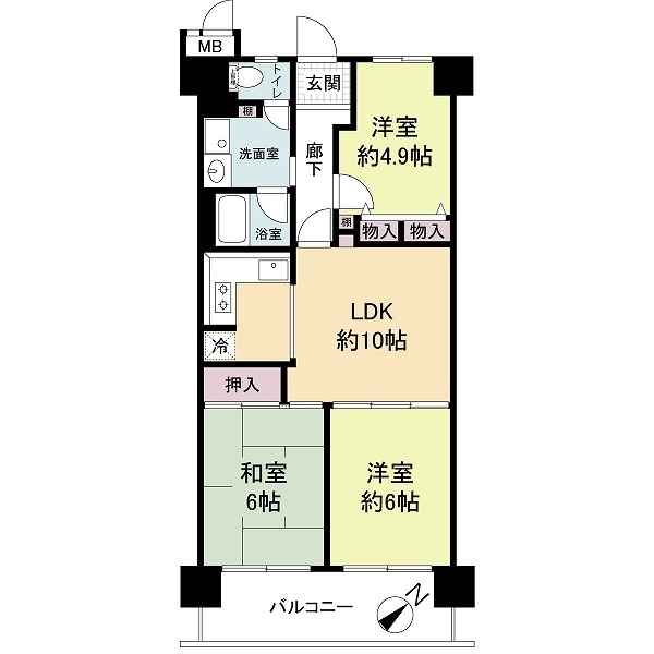 コスモシティ森林公園参番館 間取図