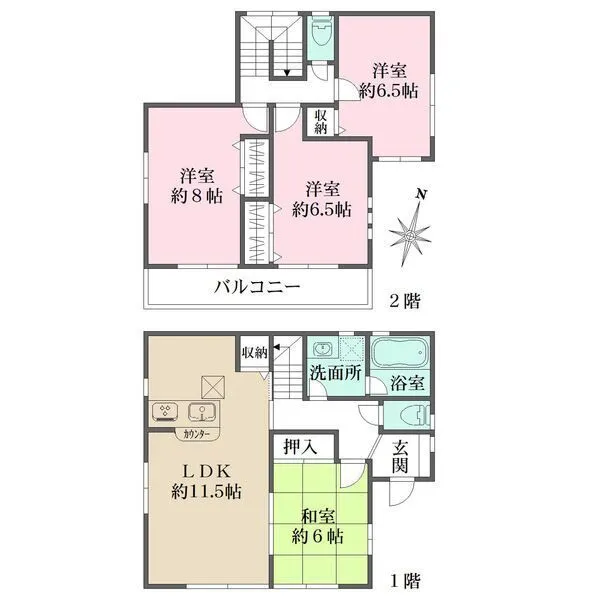 柏市西原６丁目 間取図