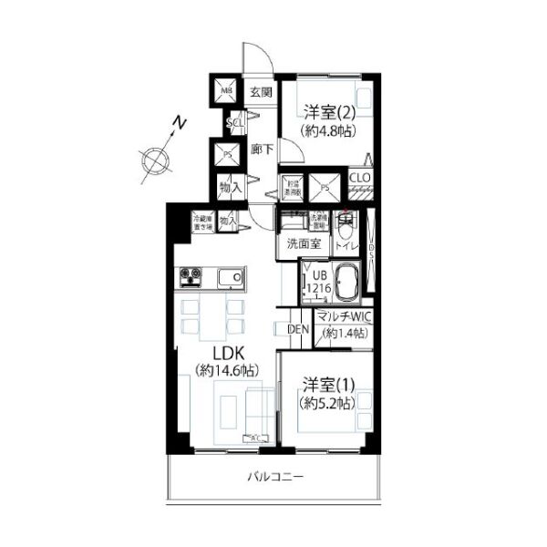 メゾン上野毛 (4393) 間取図