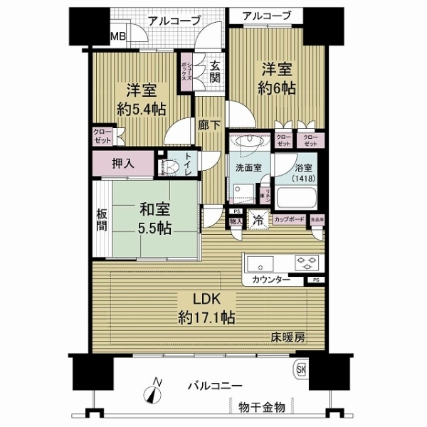 ルネ大津膳所 間取図