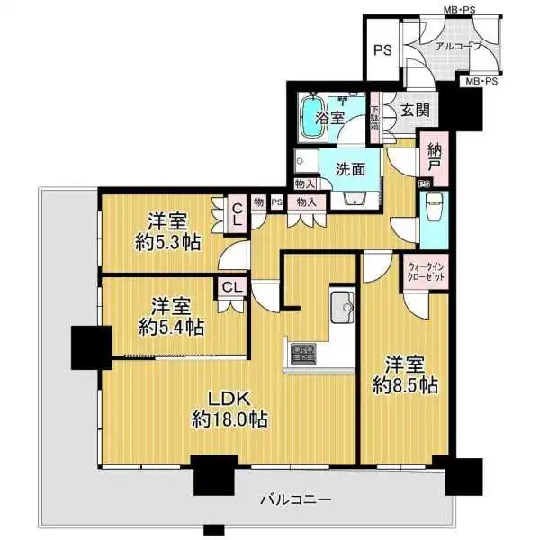 ジオタワー高槻ミューズガーデン 間取図