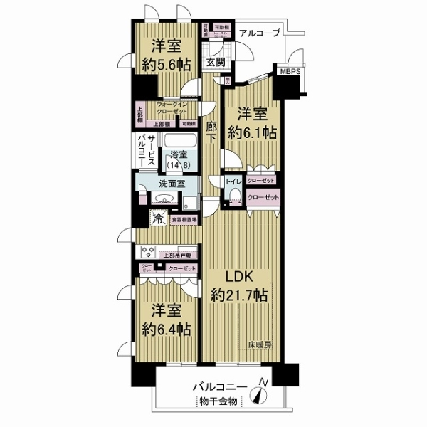 ワコーレＫＯＢＥ灘ハウス 間取図
