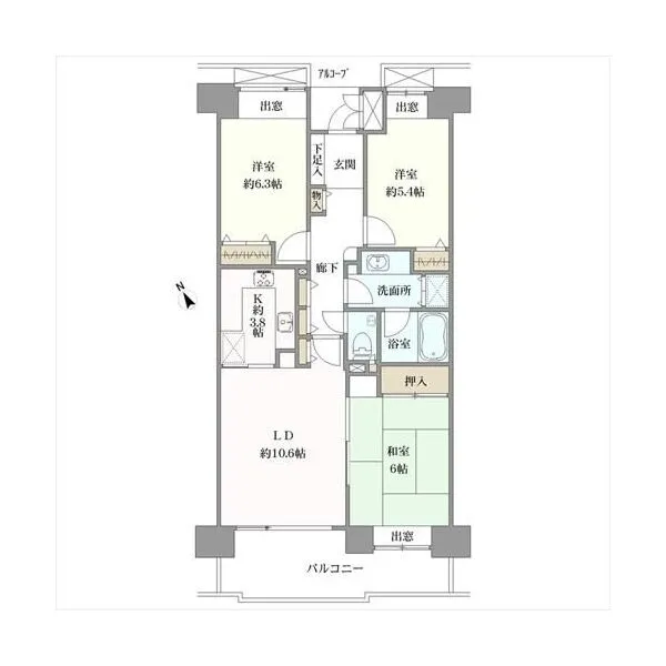 モンセーヌ南茨木 間取図