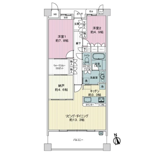 ヴィークステージ茶屋ケ坂フォレストテラス 間取図