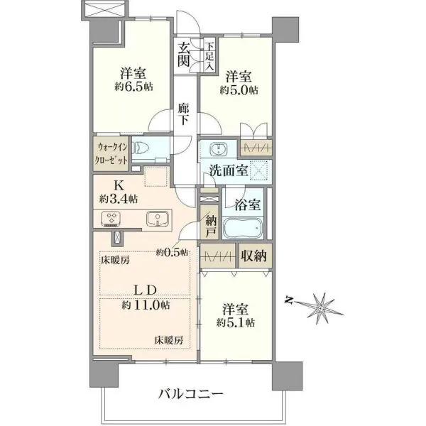 プラウド赤羽ディアージュ 間取図
