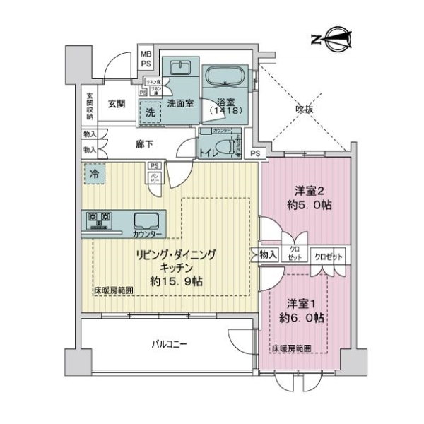ライオンズ京都御所南レジデンス 間取図