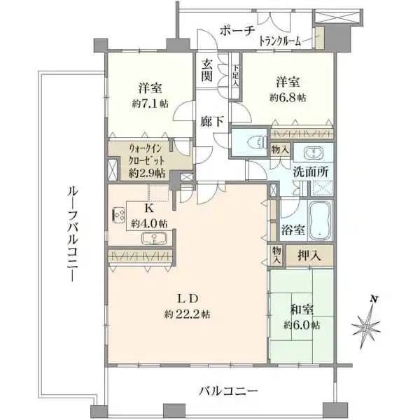 クレストフォルム東京ビューフォート 間取図
