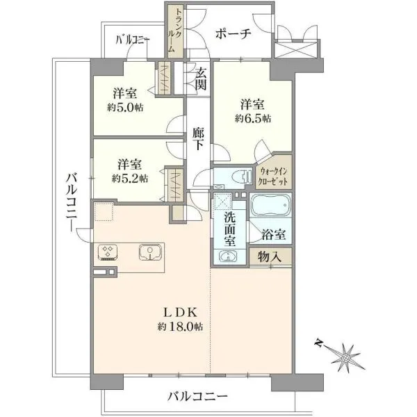 モア・クレスト赤羽公園サンジェルム 間取図