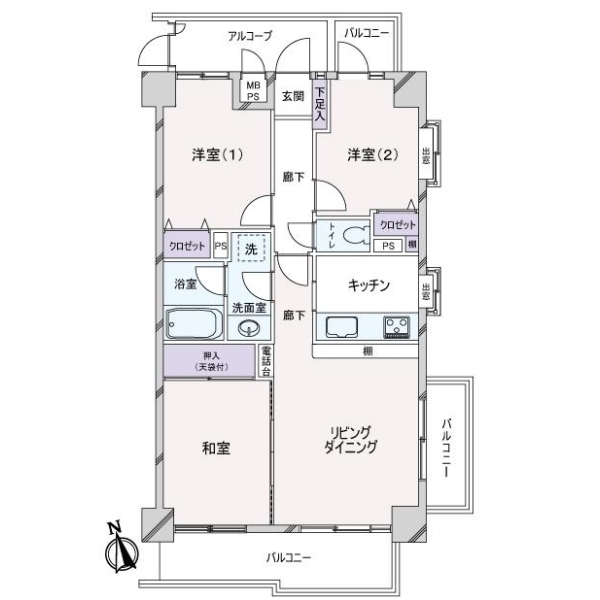 ライオンズシティ西川口 間取図