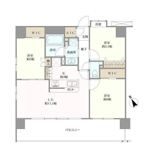 プレシス北浦和 間取図