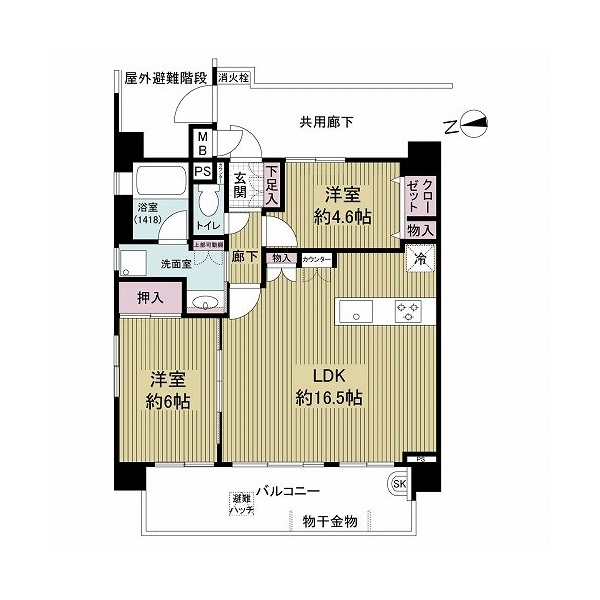 エスリード阿倍野阪南町 間取図