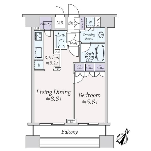 グラーサ白金高輪 間取図