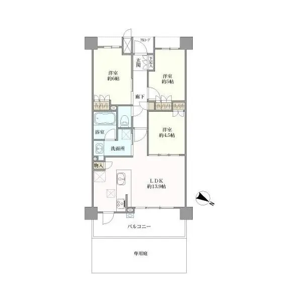 セントフローレンスパレス京都太秦天神川 間取図