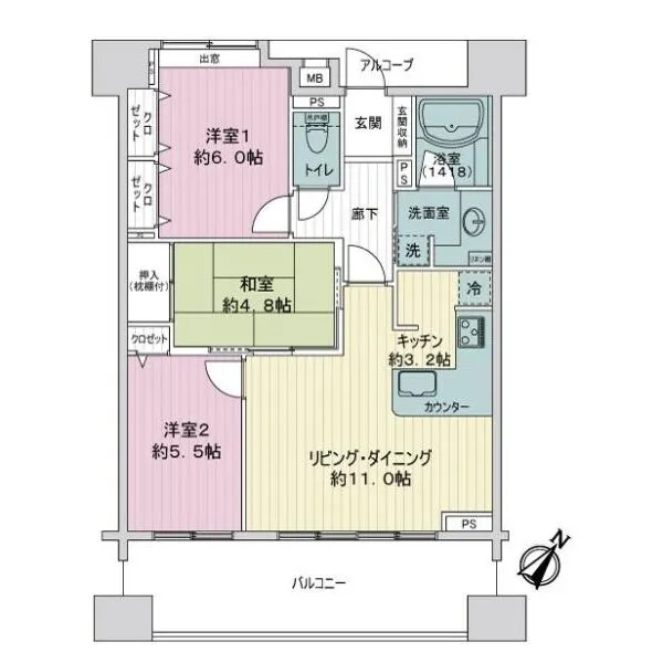 レクセルシティ千葉 間取図