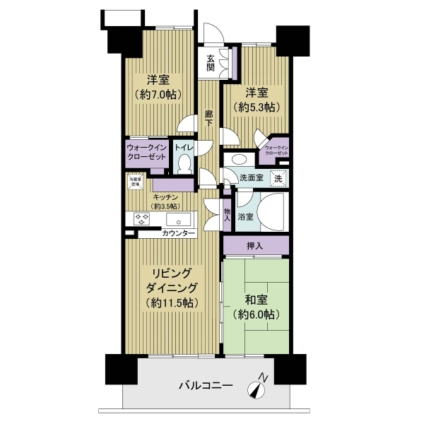 パークウエスト東京イーストブロック棟 間取図