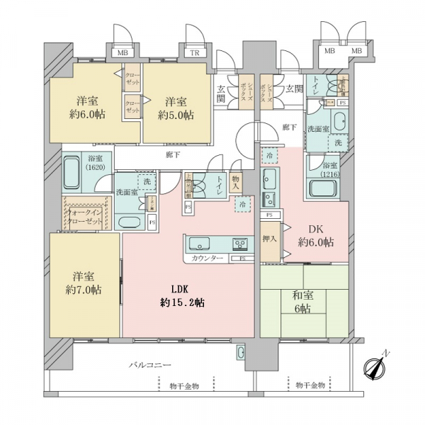 プレミスト守口梅園ウインディコート 間取図