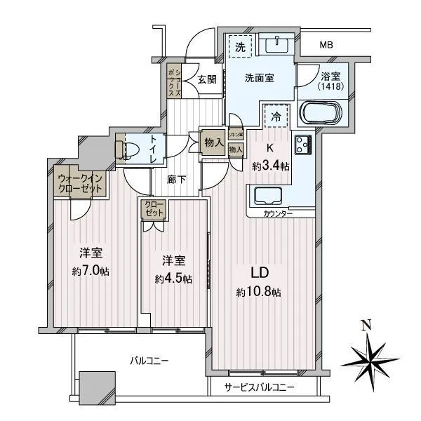 エルグレースタワー大阪同心 間取図