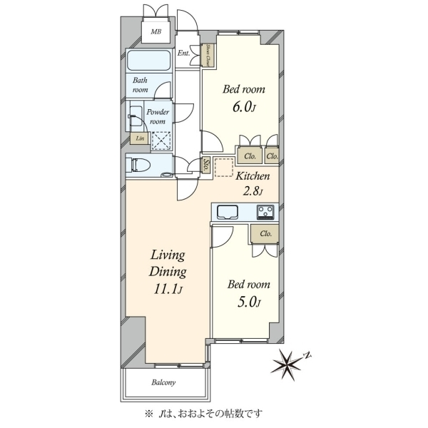 オープンレジデンシア六本木美術館前 間取図