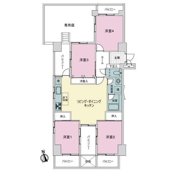 三旺マンション鶴舞 間取図