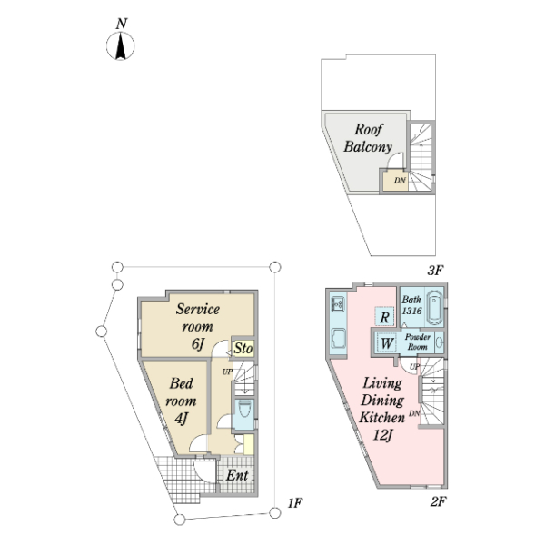 中野区大和町３丁目 間取図
