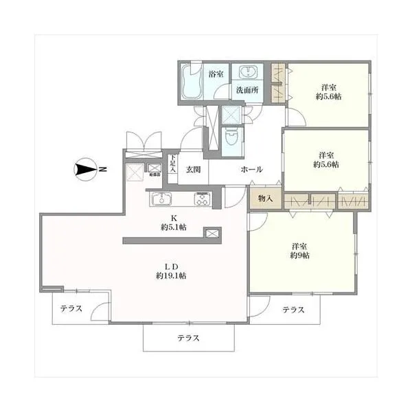 グランフォルム中野江原町 間取図