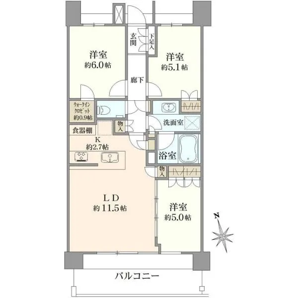 パークホームズ中野中央フォーシーズンズコート 間取図