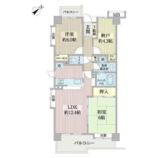 東川口ローヤルコーポ 間取図