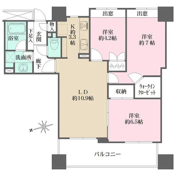アトラスタワー北千住 間取図