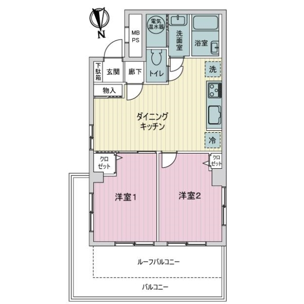 ライオンズマンション荒川遊園 間取図
