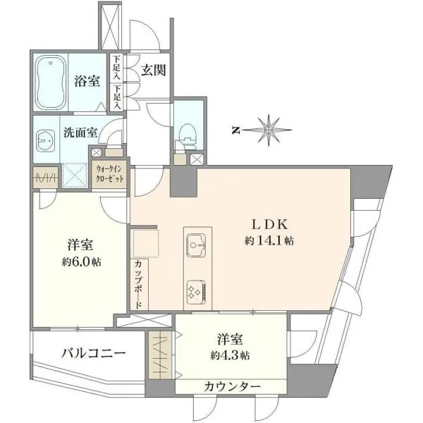 シティハウス代々木 間取図