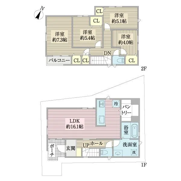 松戸市栗山 間取図