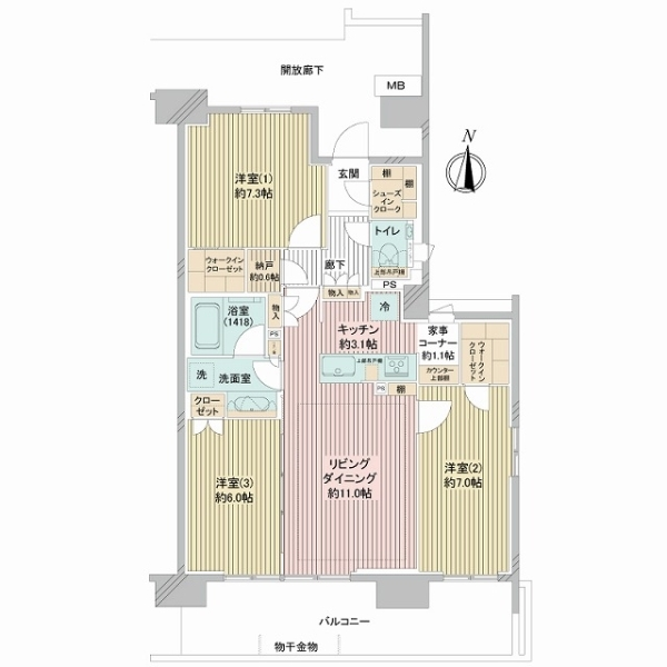 メイツ深川住吉 間取図