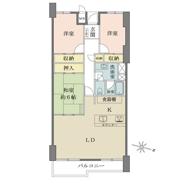 マンションニュー池尻 間取図