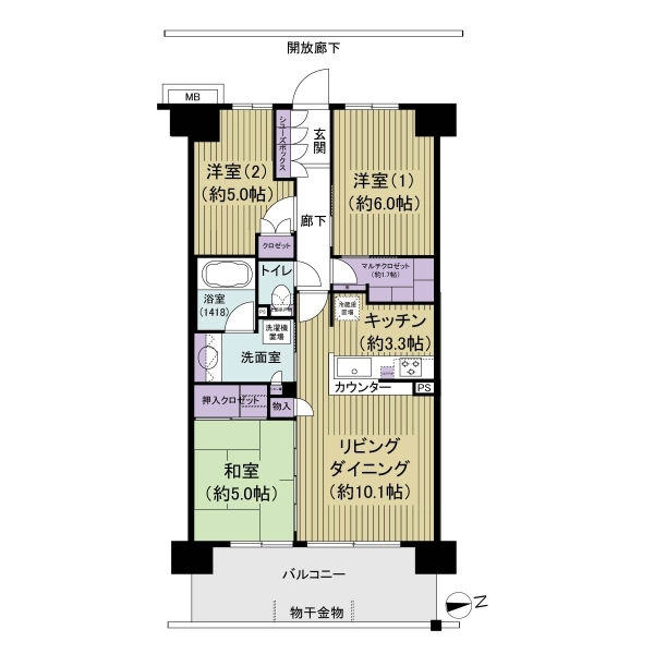 メイツ三郷中央サラテラス 間取図
